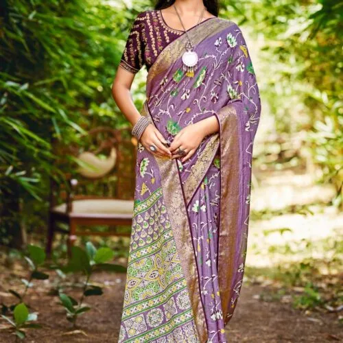 Printed Silk Saree