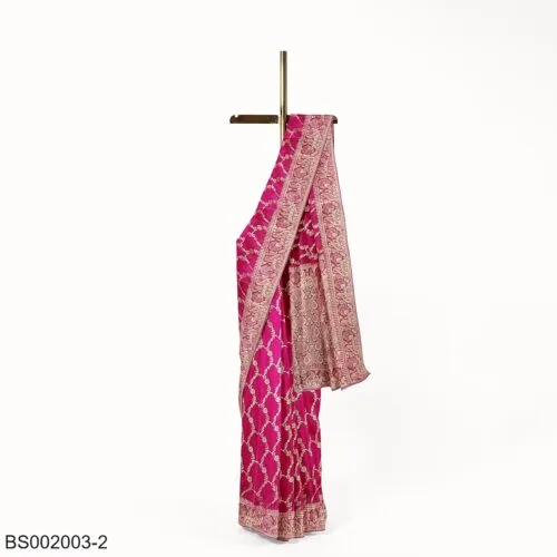 Pink Designer Silk Saree