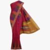 dark kanjivaram pure silk saree
