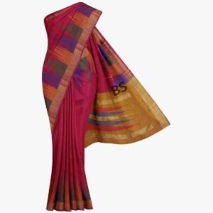 dark kanjivaram pure silk saree