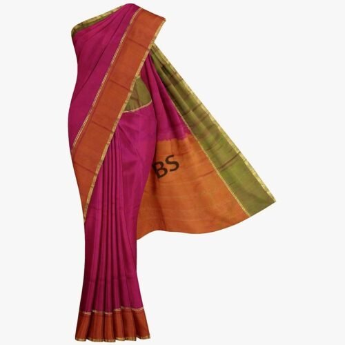 Maroonish Red Kanjivaram Pure Silk Saree