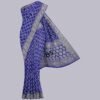 blue pure khaddi saree
