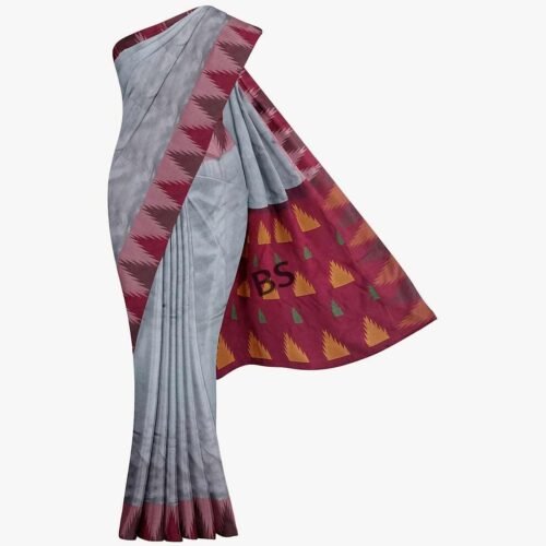 Silver Kanjivaram Pure Silk Saree