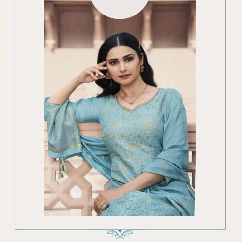 Sky Blue Party Wear Suit