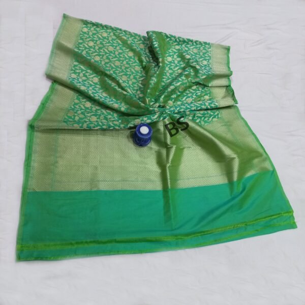 Green Banarasi Pure Silk Saree