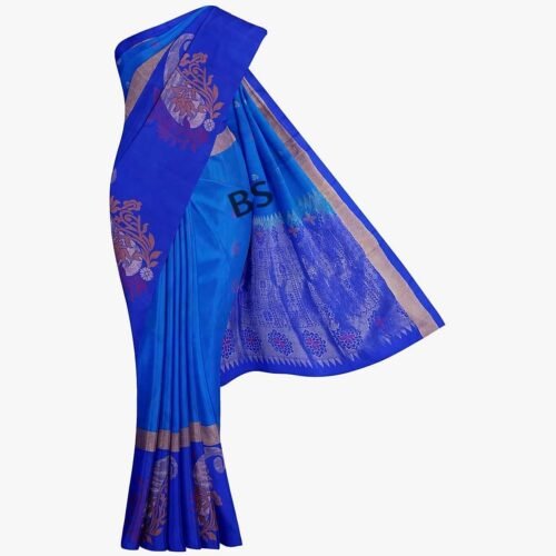 Royal Blue Kanjivaram Pure Silk Saree