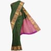 green kanjivaram pure silk saree