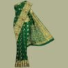 green banarasi pure silk saree