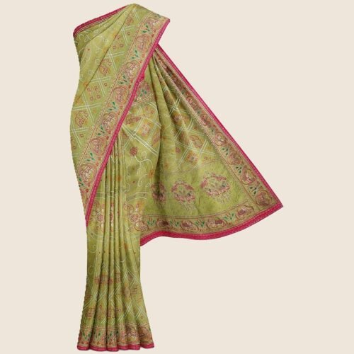 Green Silk Saree woven silk saree