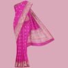 pink banarasi pure silk saree