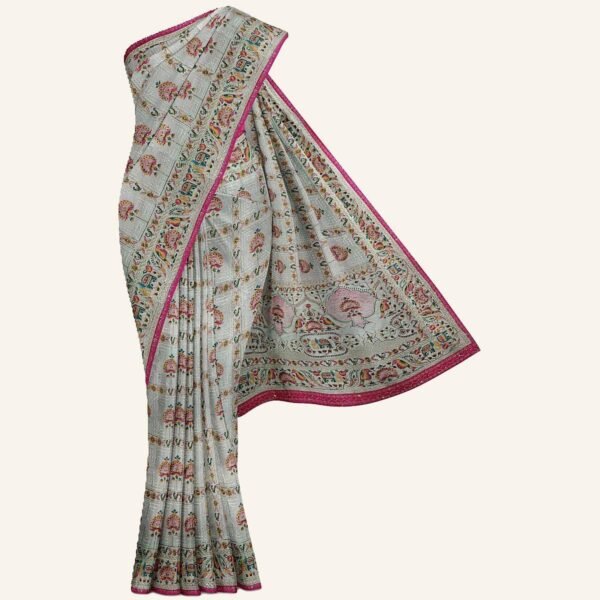 woven silk saree