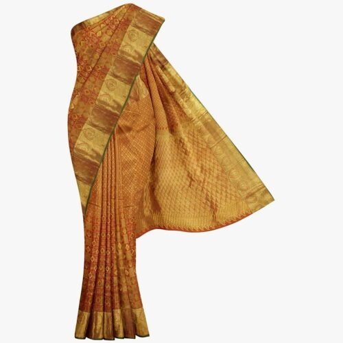 Mustard Kanjivaram Pure Silk Saree