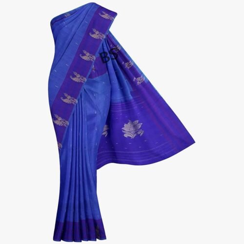 Turquoise Blue Kanjivaram Pure Silk Saree