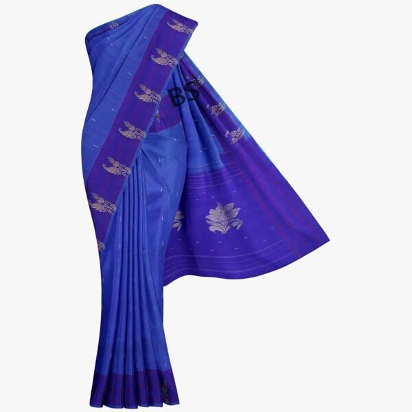 Ink Blue Kanjivaram Pure Silk Saree kanjivaram pure silk saree