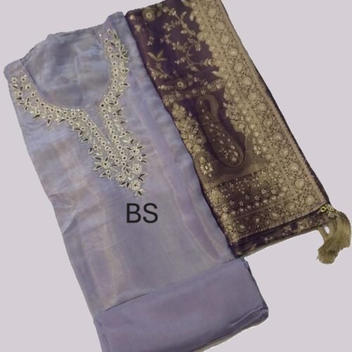 Purple Designer Unstitched Suit