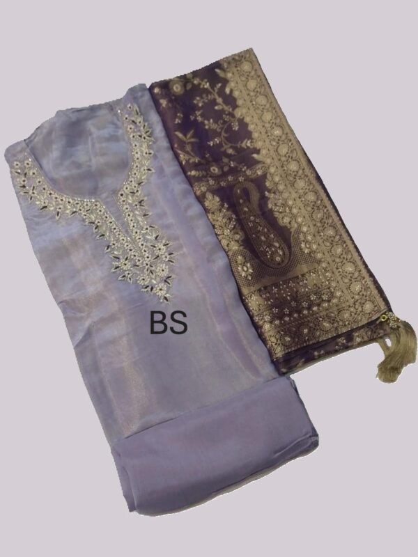 Purple Designer Suit Purple Designer Unstitched Suit