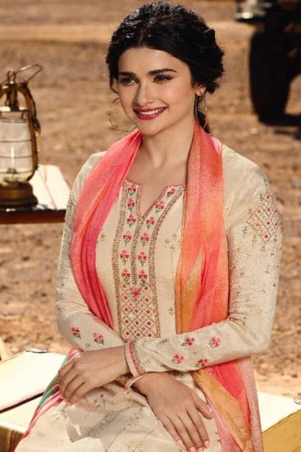 Off White Crepe Unstitched Suit