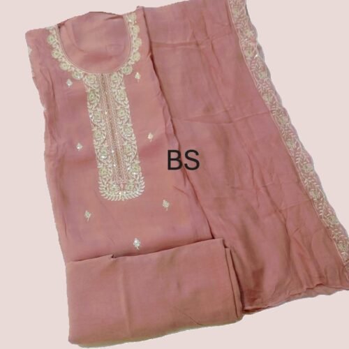 Mauve Designer Unstitched Suit