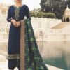 Steel Gray Banarasi Crepe Suit Banarasi Unstitched Suit