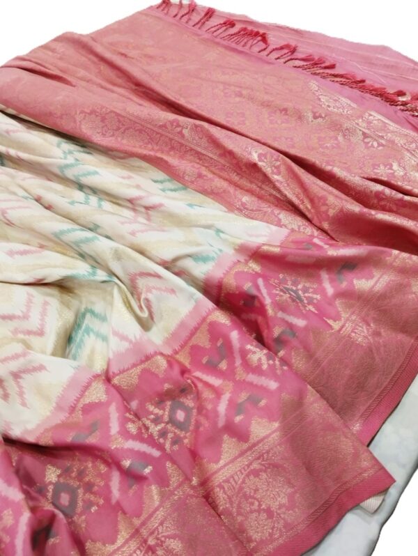 Off White Kanjivaram Silk Saree