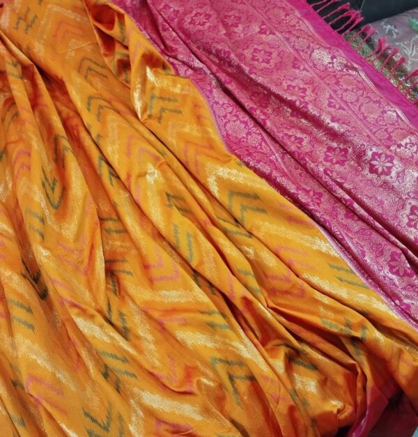 Mustard Kanjivaram Silk Saree