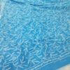 SkyBlue Tepchi Chikankari Saree