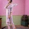 Pink Pant Suit With Dupatta