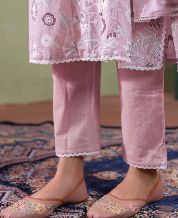 Pink Pant Suit With Dupatta