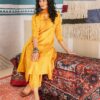 Yellow Pant Suit With Dupatta