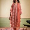 Rust Pant Suit With Dupatta