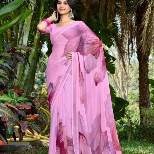Light Pink Party Wear Saree