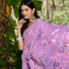 Lilac Party Wear Saree