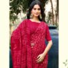 Red Printed Georgette Saree