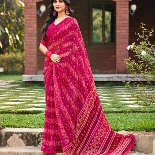 Rani Printed Saree