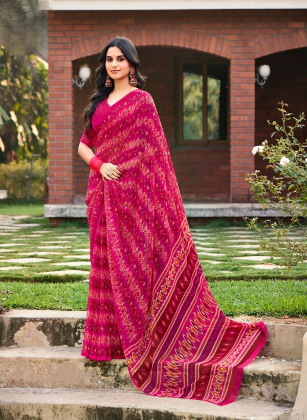 Rani Printed Saree