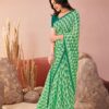 Green Printed Chiffon Saree