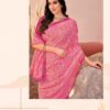 Pink Printed Chiffon Saree