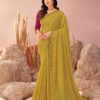 Gold Printed Chiffon Saree