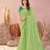 green chiffon saree
