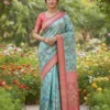 Aqua Blue Kanjivaram Silk Saree Aqua Blue Kanjivaram Silk Saree