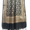 Black Banarasi Silk Dupatta