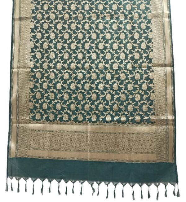 Green Banarasi Silk Dupatta