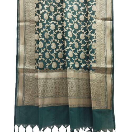 Green Banarasi Silk Dupatta