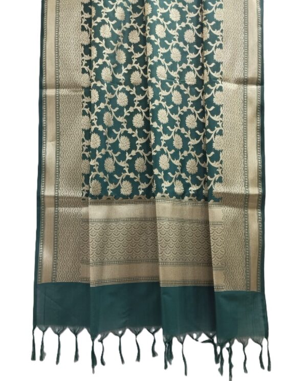Green Banarasi Silk Dupatta