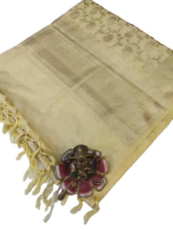 Gold Banarasi Silk Dupatta