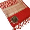 Red Banarasi Silk Dupatta
