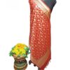 Red Banarasi Silk Dupatta