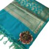 Teal Banarasi Silk Dupatta