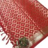 Red Banarasi Silk Dupatta