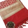 Red Banarasi Silk Dupatta